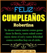 GIF Frases de Cumpleaños Robertina